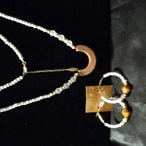 Plunder necklace and earrings